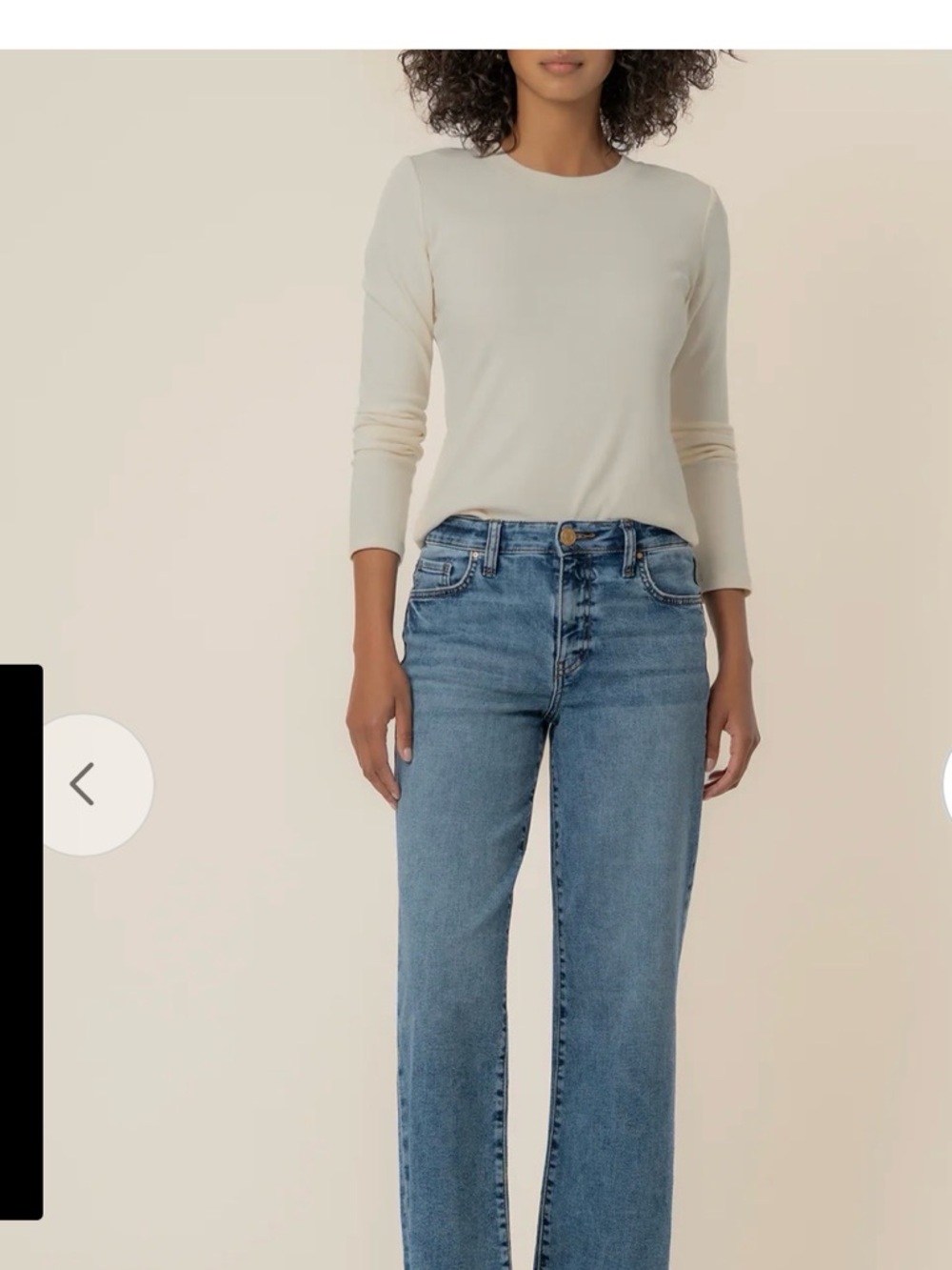 Kut from the Kloth Straight Leg Jeans in Light Blue Denim